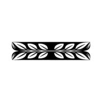 Minimalist Leaf Motif in Black and White on Light Background vector