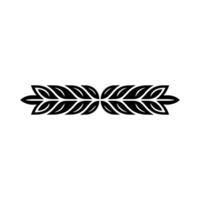 Minimalist Leaf Border Element, Illustration vector