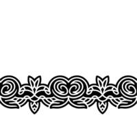 Ornamental Black and White Border Decorative Element vector