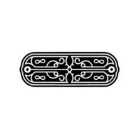 Elegant Black and White Decorative Element vector