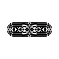 Abstract Celtic Knot on White, Minimalist Geometric Pattern vector