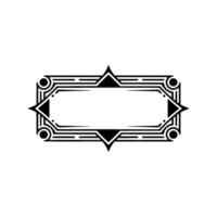 Art Deco Frame Element Black and White vector