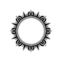 Circular Ornamental Element Tribal Sun Or Frame vector