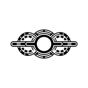 Geometric Element Interlocking Circles Lines, Minimalist vector