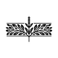 Minimalist Floral Line Art Border on Creamy Background vector