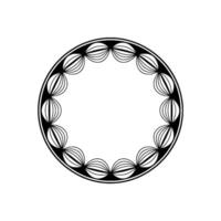 Minimalist Black White Geometric Circle Pattern vector
