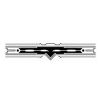 Futuristic Tech Banner, Minimalist Black Line , Illustration vector