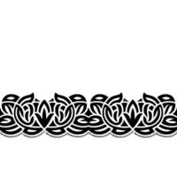 Elegant Black Floral Border on Soft White Background vector