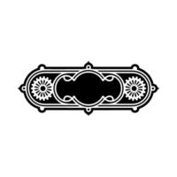 Ornate Black White Decorative Frame , Retro Style vector