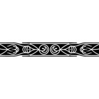 Elegant Black White Border Decorative , Symmetry, and Minimalist Style vector