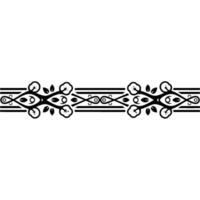 Elegant Floral Border in Black and Pink on White Background vector