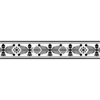Decorative Christmas Border in Black and White, Simple vector