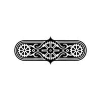Ornamental Gearwork Element on White Background vector