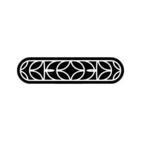 Minimalist Geometric Pattern, Decorative Black and White Ornament vector