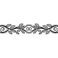 Elegant Botanical Border Minimalist Leaf Vine vector