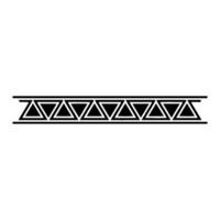 Geometric Triangle Border on White Background vector
