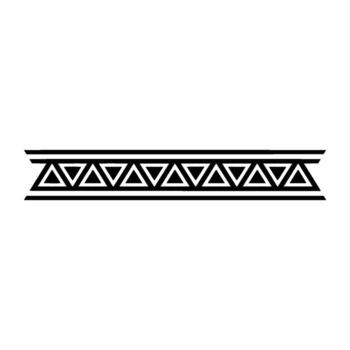 Black Geometric Border Abstract Triangular Ornament vector
