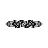 Celtic Knot Border , Minimalist Black White Ornament vector