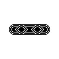 Geometric Eyeshaped Abstract in Black and White on Gray Background vector