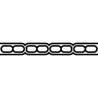 Minimalist Black Chain Link Border on White Background vector