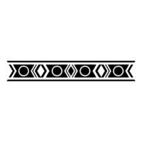 Geometric Border in Black, Simple and Modern, Isolated vector