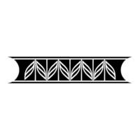 Geometric Leaf Pattern Border Minimalist Element vector