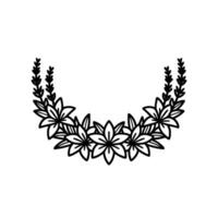 Elegant Floral Wreath , Minimalist Botanical vector