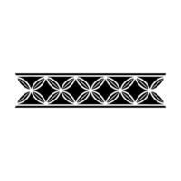Geometric Black White Border , Decorative Pattern, Elegant vector
