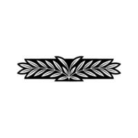 Elegant Laurel Wreath Border, Minimalist vector