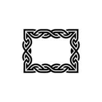 Elegant Celtic Knot Frame, Minimalist Black and White vector