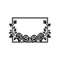 Elegant Rose Frame Floral for Invitations Greetings vector