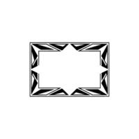 Art Deco Geometric Frame on White Background Minimalist vector