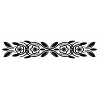 Elegant Floral Border with Repeating Flower and Leaf Pattern vector