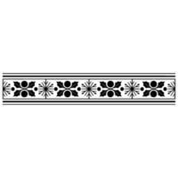 Decorative Black Border with Holly and Snowflake Elements vector
