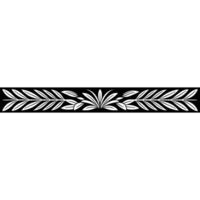 Elegant Botanical Border in Black and White, Decorative Element vector