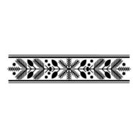 Decorative Geometric Foliage Border, , Minimalist Elegance vector