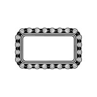 Ornate Black White Frame Elegant Label Or Invitation Element vector