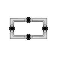 Art Deco Frame Geometric , Black and White, Minimalist Style vector