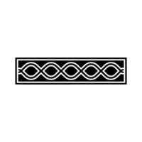 Black and White Decorative Border Abstract Illustration vector