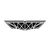Geometric Black White Bridge Abstract, Minimalist vector
