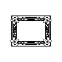 Elegant Black Floral Frame Decorative Border for , Invitation, and More vector