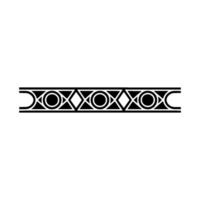 Minimalist Geometric Border Element Black White, Clean vector