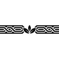 Geometric Border with Leaf Motif in Minimalist Style vector