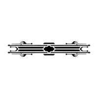 Futuristic Black and White Border Element vector