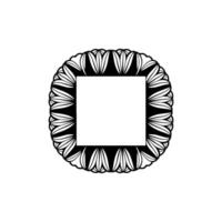 Elegant Geometric Frame, Black and White, Decorative Element vector