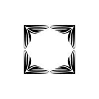 Art Deco Inspired Square Frame on Neutral Background vector