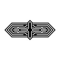 Abstract Geometric Line Art on Gradient Background vector