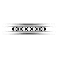Minimalist Geometric Line and Circle Ornament vector