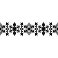 Festive Snowflake Border with Holly Berries, Winter vector