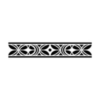 Black Geometric Border on Light Background vector